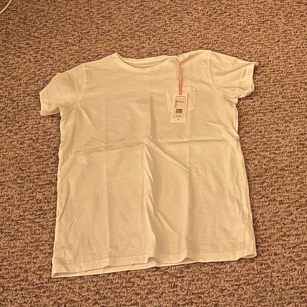 Vineyard Vines Girls' White Short-Sleeve Pocket Tee